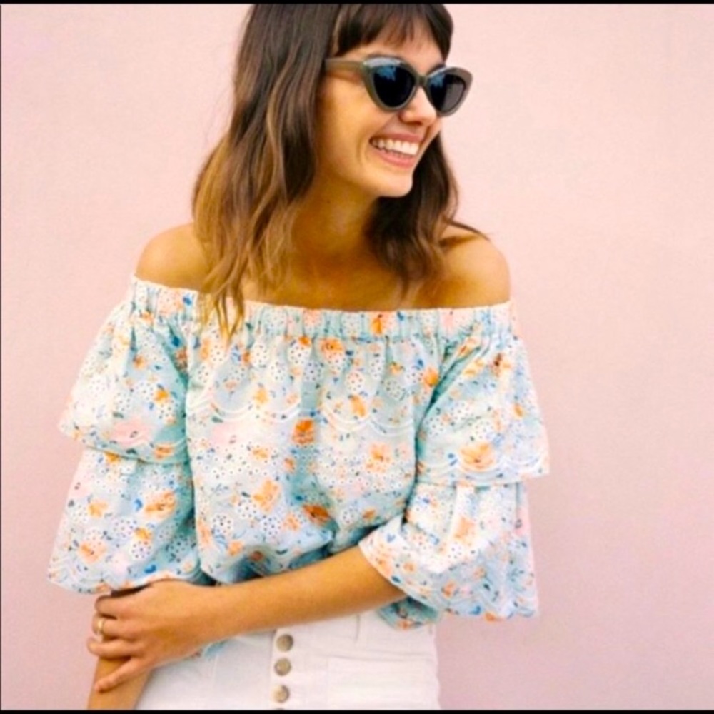 Anthropologie Ashtabula off the shoulder top
